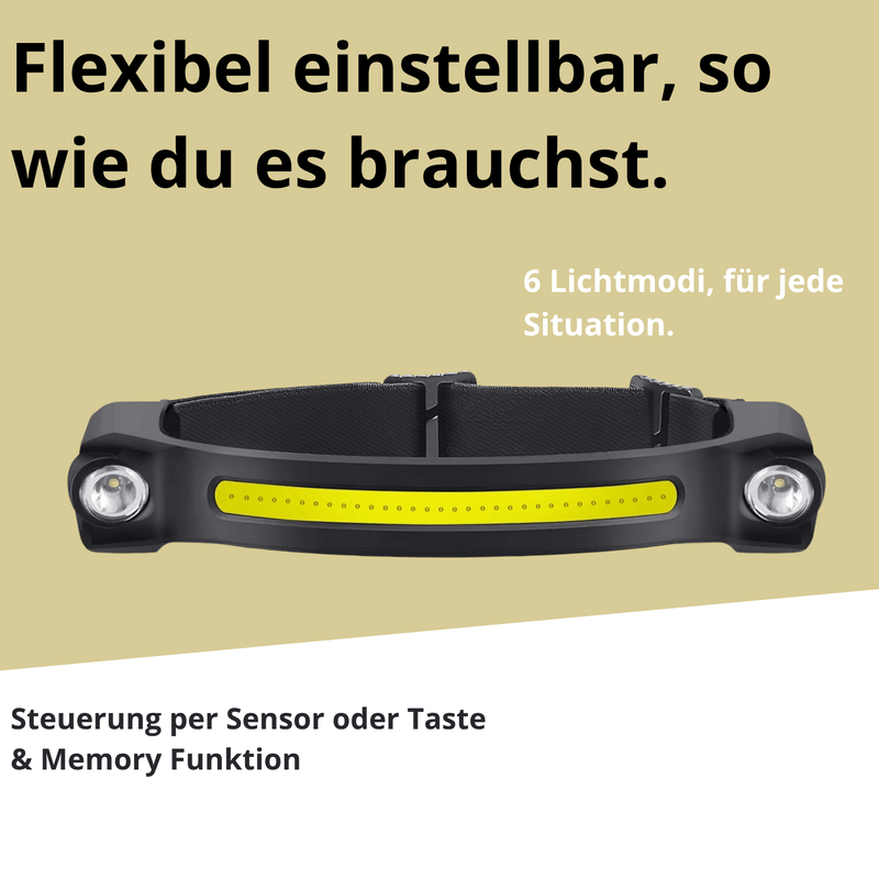 Outdoor Stirnlampe 3.0 Pro - 260° Weitwinkel mit Fernlichtfunktion