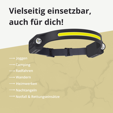 Outdoor Stirnlampe 3.0 Pro - 260° Weitwinkel mit Fernlichtfunktion